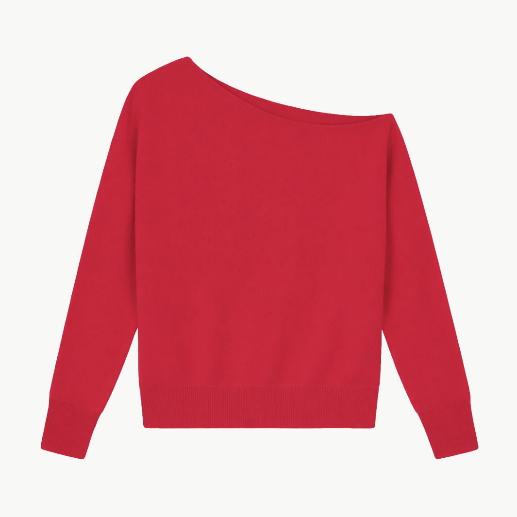 Minnie Rose COTTON CASHMERE OFF THE SHOULDER TOP at Romi Boutique