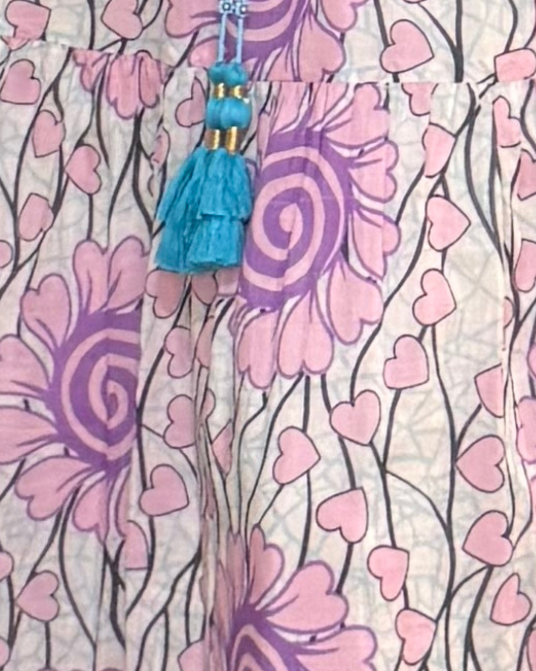 ALEXIS MAXI DRESS IN PINK HEARTS - Romi Boutique