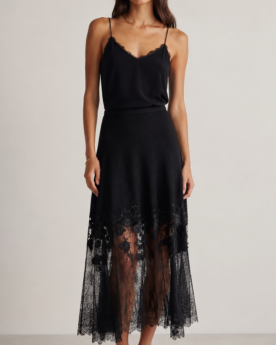 Josina Lace Midi Skirt