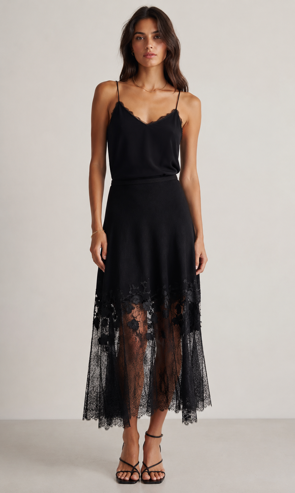 Josina Lace Midi Skirt