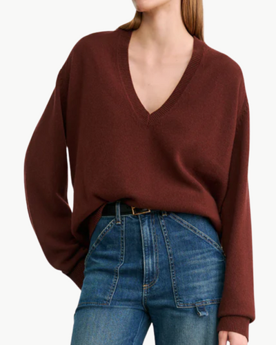 FERON SWEATER IN DARK RUST