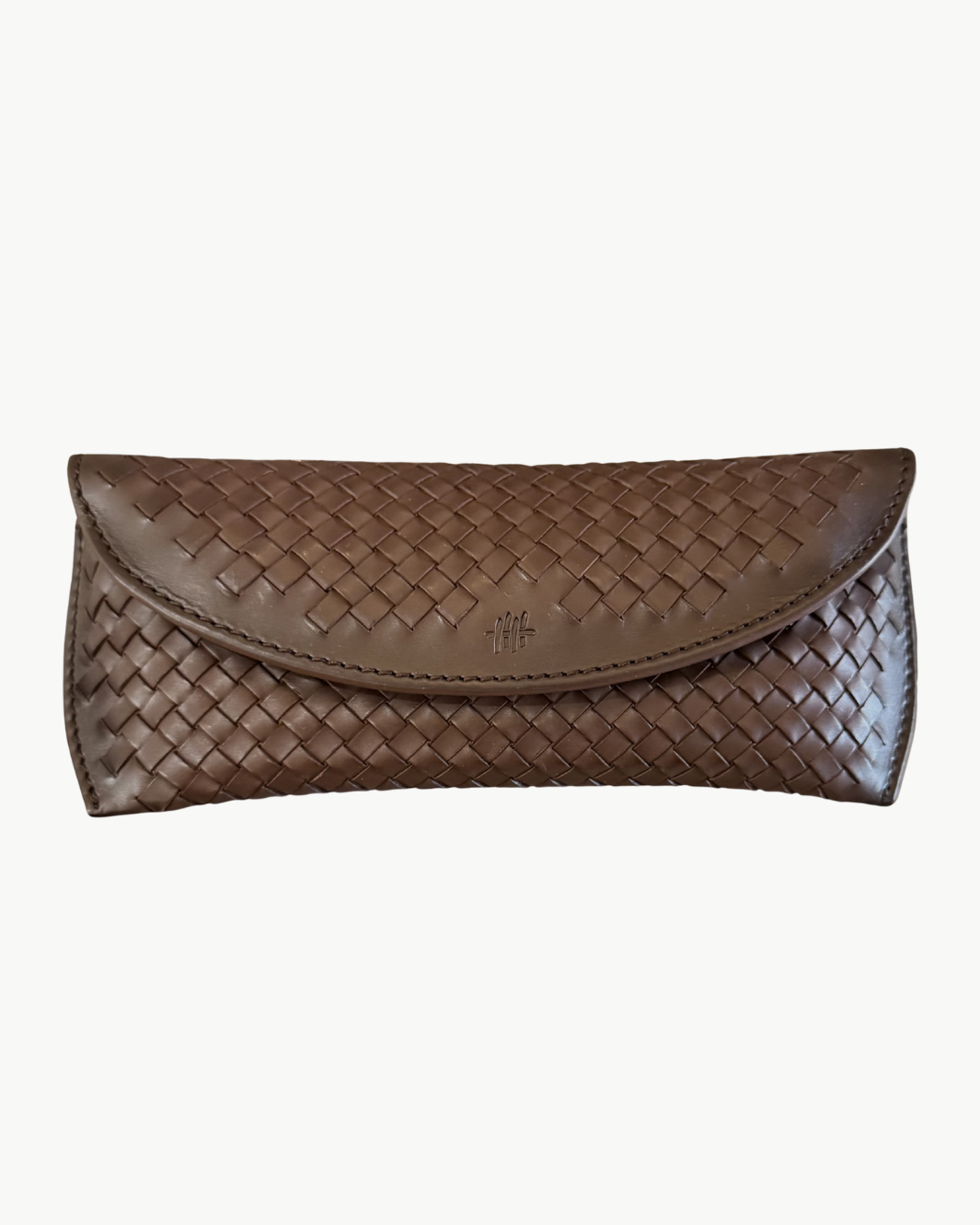 EYEGLASS HOLDER IN DARK BROWN