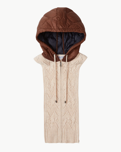 ORINE HOODIE DICKEY IN MOCHA/HEATHERED SAND - Romi Boutique