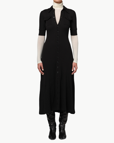 AMINA POLO DRESS IN BLACK