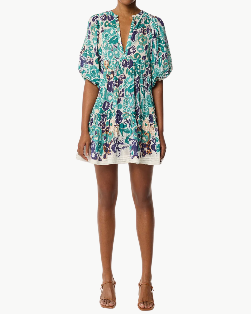 MINI DRESS ARIA IN BLUE PENCILLEO by Poupette St. Barth - Romi Boutique