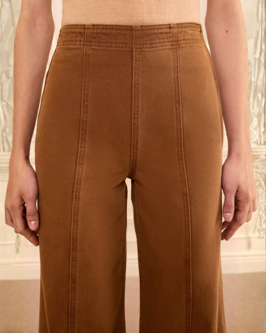 The Bianca Wide Leg Seamed Jeans
