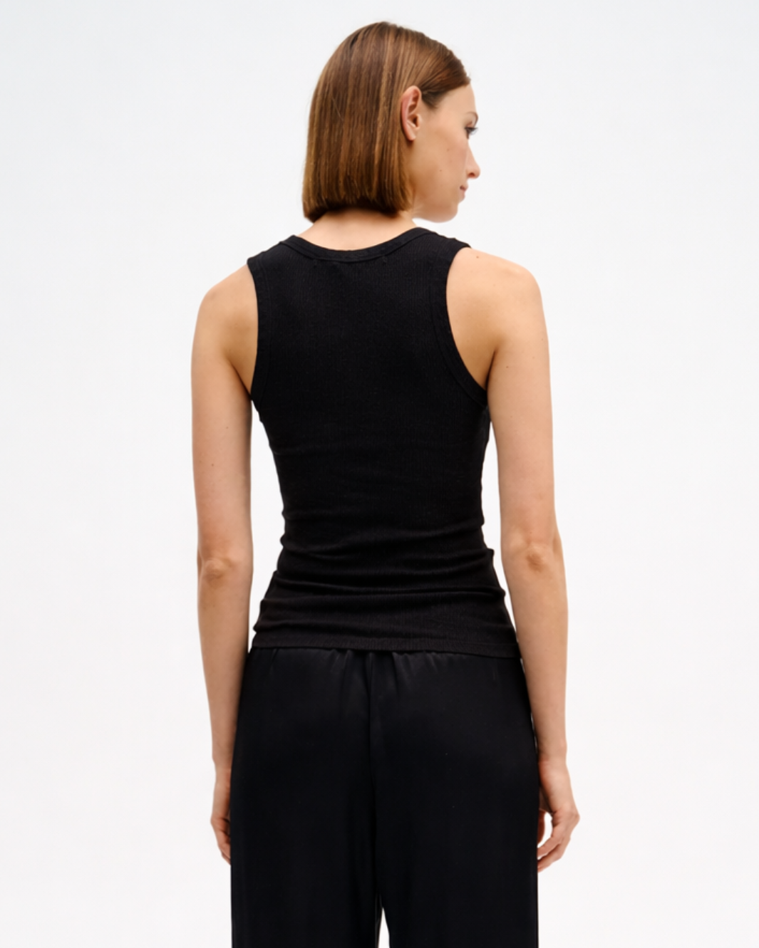 Enza Costa TEXTURED RIB SLEEVELESS U at Romi Boutique