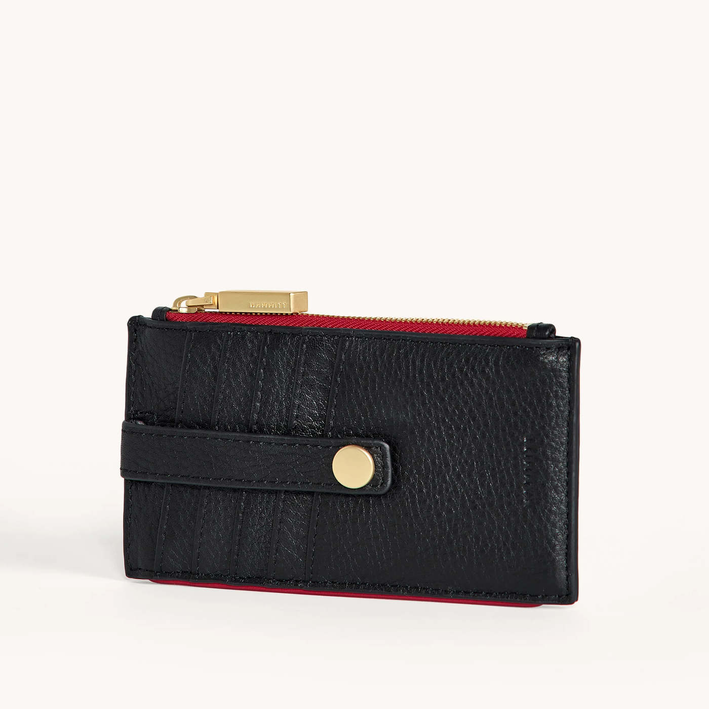 210 WEST IN BLACK/BRUSHED GOLD RED ZIP - Romi Boutique
