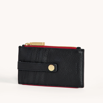 210 WEST IN BLACK/BRUSHED GOLD RED ZIP - Romi Boutique