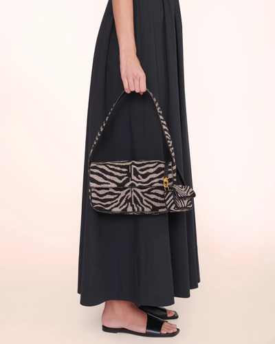 TOMMY BEADED BAG IN BLACK/WHITE - Romi Boutique