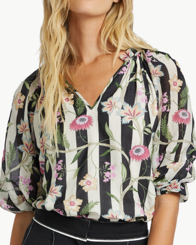 ZARA TOP IN STRIPE VINE