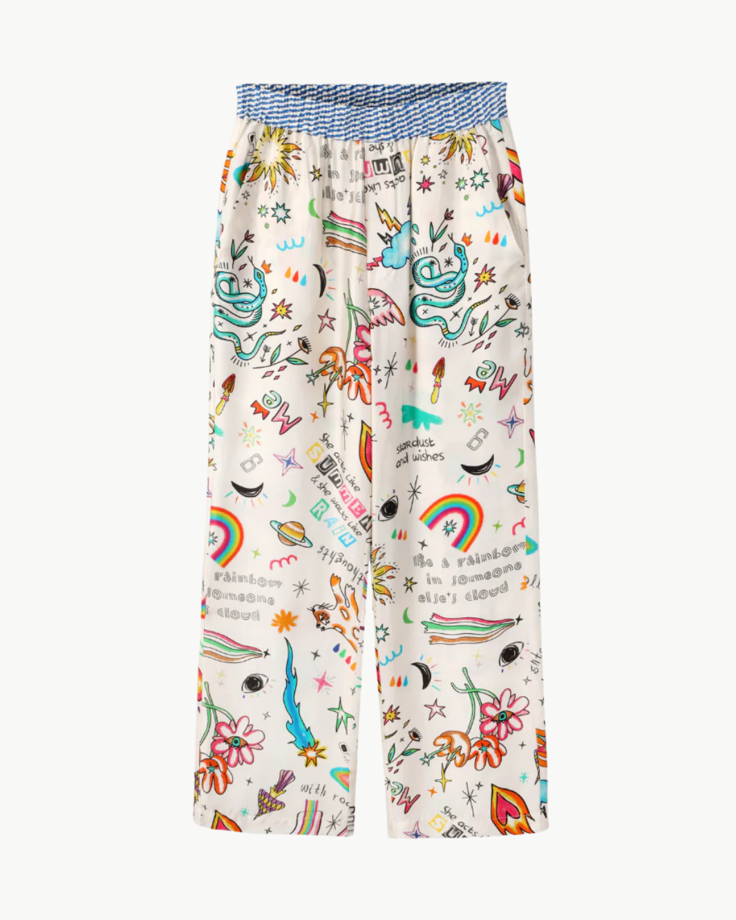 Me369 BAILEY STRAIGHT LEG PRINTED PANT at Romi Boutique
