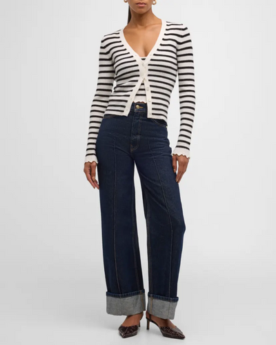 AERIS CARDIGAN IN NOIR STRIPE