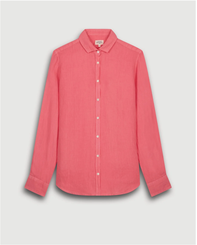 CORAZON WOVEN SHIRT IN HIBISCUS - Romi Boutique