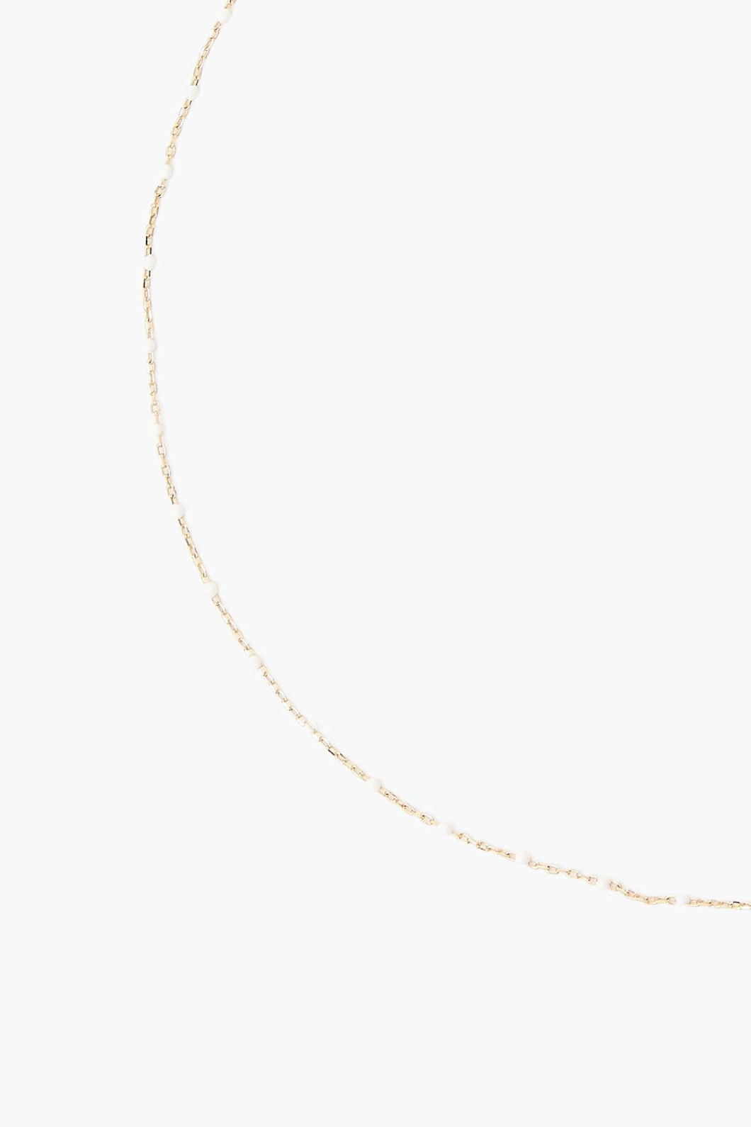 ENAMEL BEAD NECKLACE IN WHITE - Romi Boutique