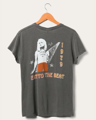 BLONDIE GLITTER TEE IN VINTAGE BLACK - Romi Boutique