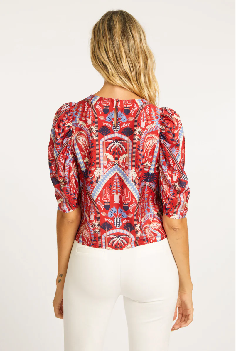 ROBINE TOP IN RUBY TROPICS - Romi Boutique