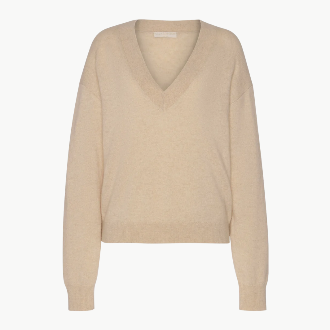 Ulla Johnson RYLA CASHMERE V-NECK PULLOVER at Romi Boutique