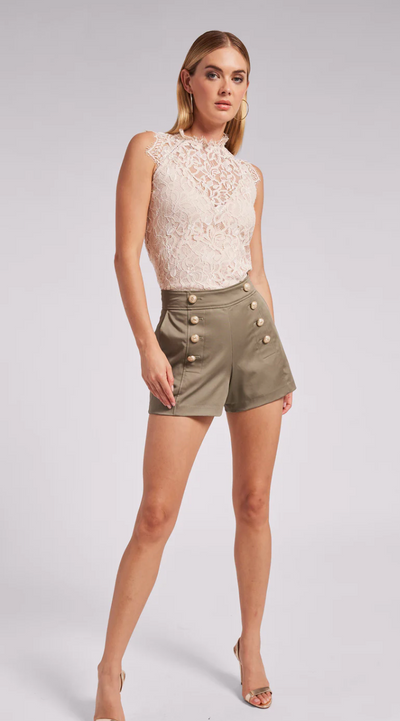 STEFFINA LACE TOP IN FRENCH BEIGE - Romi Boutique