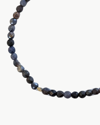 SEMIPRECIOUS BRACELET IN BLACK MARBLE