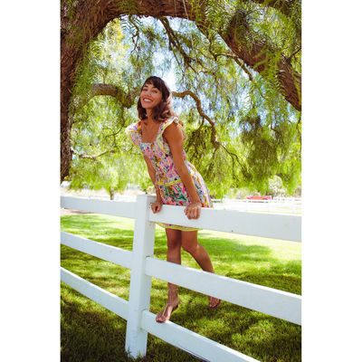 FLEUR MINI DRESS IN SUNSHINE PRINT