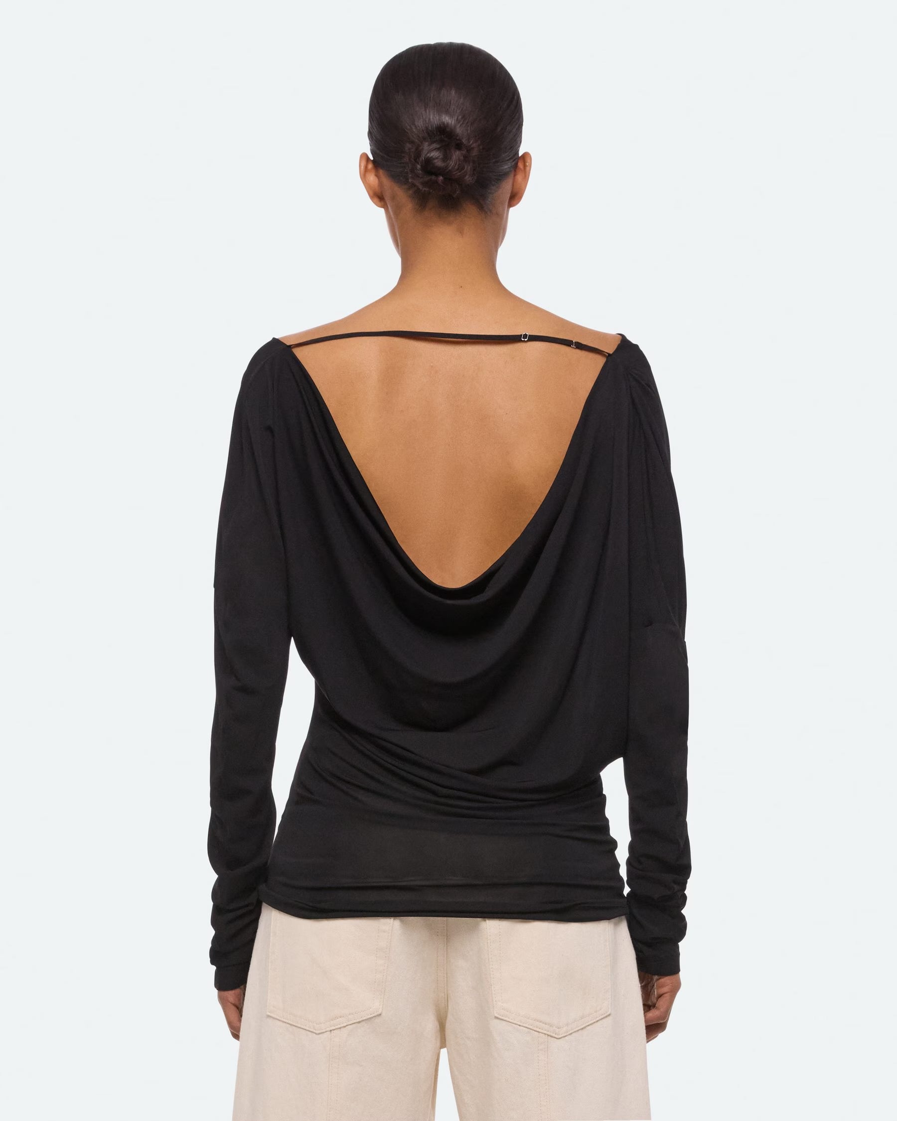 Cowl Long-Sleeve Top