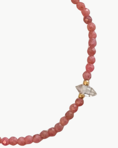 BEADED BRACELET IN BLUSH - Romi Boutique