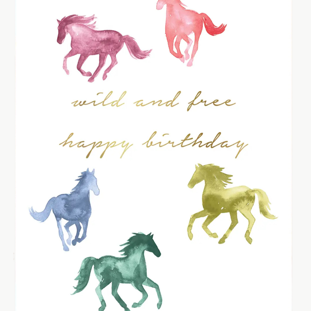 Abigail Jayne Design Wild Horses Birthday Greeting Card at Romi Boutique