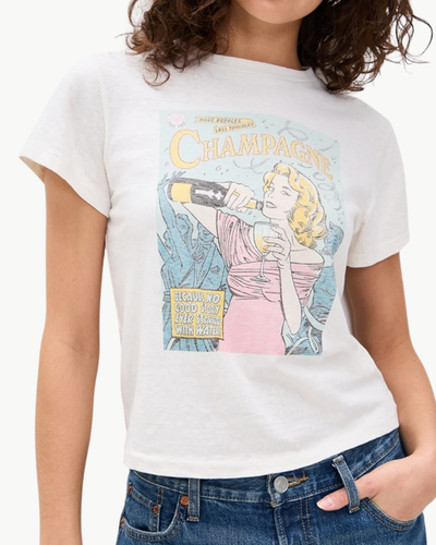 CLASSIC "BUBBLES" TEE IN VINTAGE WHITE - Romi Boutique