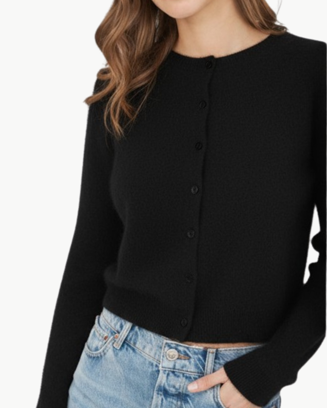 BRUSHED BABY CARDIGAN IN NIGHT