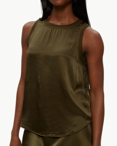 SHAY SATIN TANK IN TOPIARY