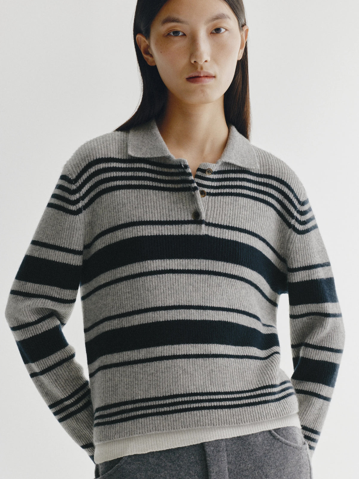 Lisa Yang Tinna Stripes Sweater at Romi Boutique