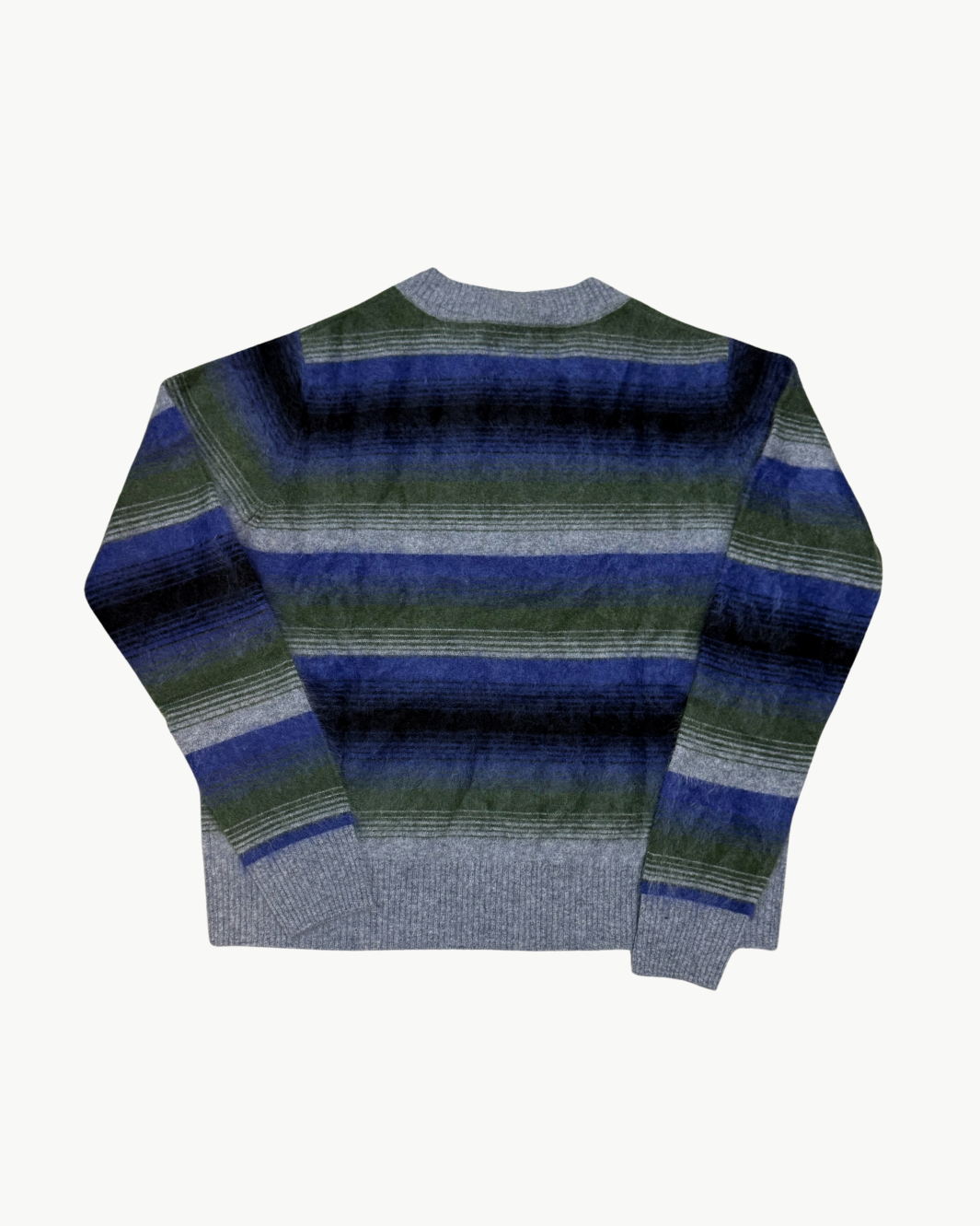 BRUSHED OMBRE STRIPE CREW IN FEATHER COMBO