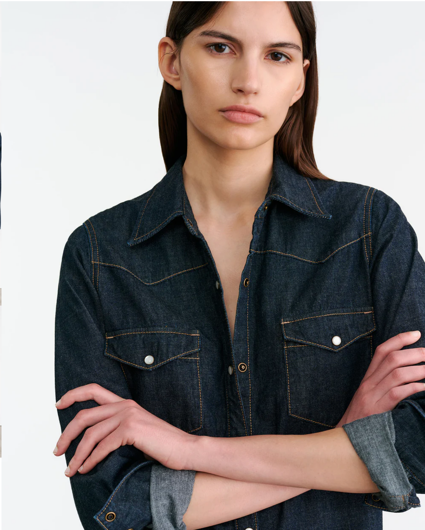 TRAVIS SHIRT IN INDIGO RINSE - Romi Boutique