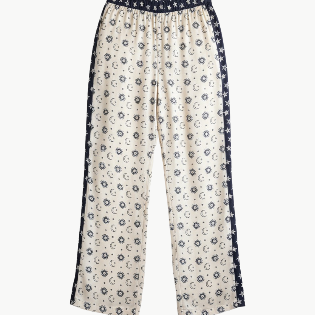 Me369 DENIS STRAIGHT LEG PRINTED PANT at Romi Boutique