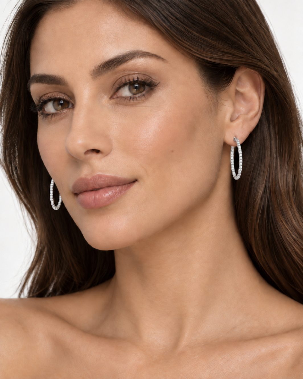 Emerson Stone Signature Inside-Out Diamond Hoops at Romi Boutique