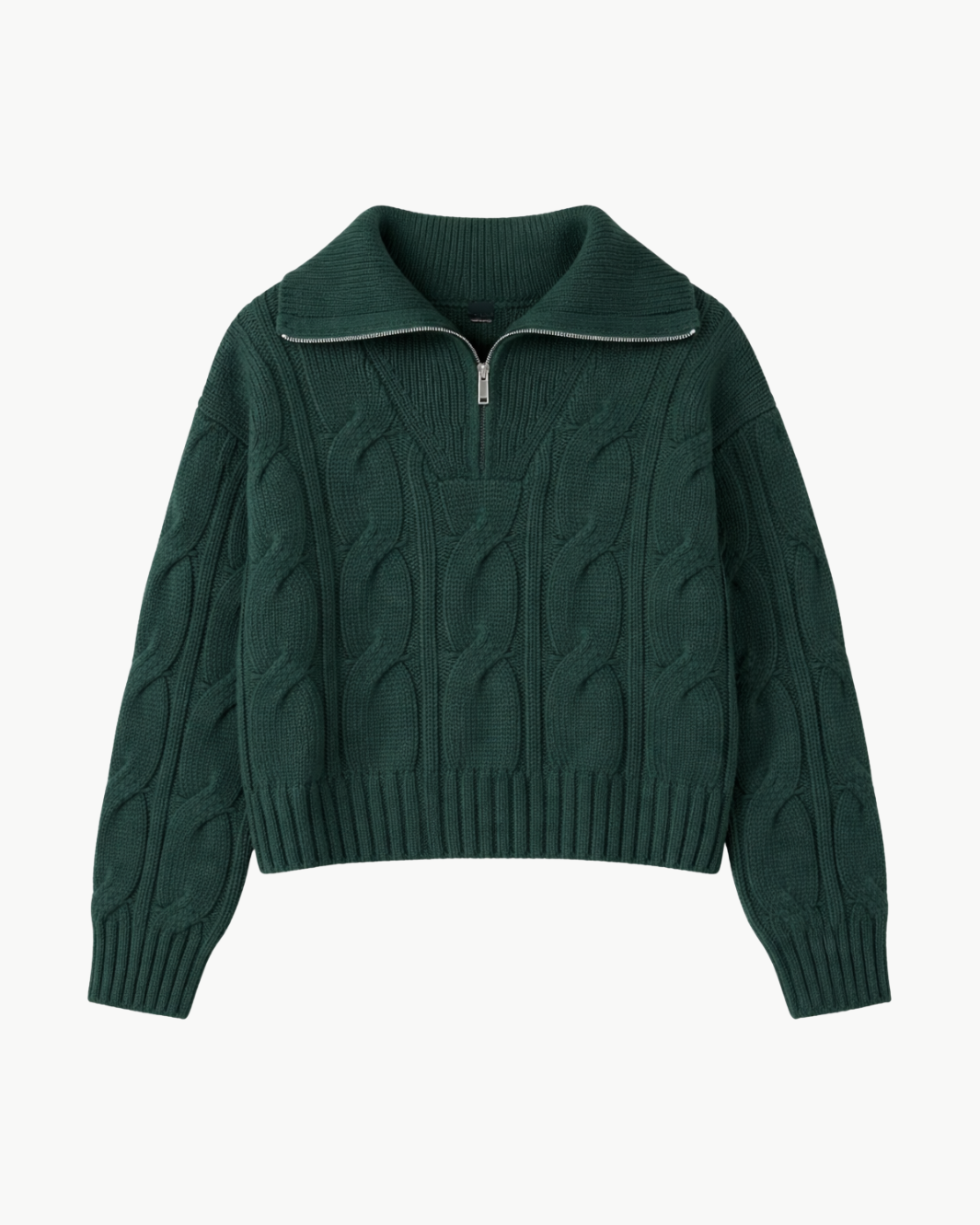 ESME HALF ZIP CABLE SWEATER
