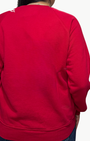 I Stole My Boyfriend's Shirt JOY, PEACE, & LOVE SANTA CREW SWEATSHIRT IN RED at Romi Boutique