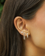 EF Collection Triple Diamond Cluster Stud Earrings at Romi Boutique