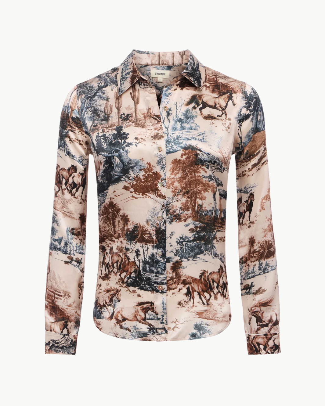 L'Agence TYLER SILK BLOUSE at Romi Boutique