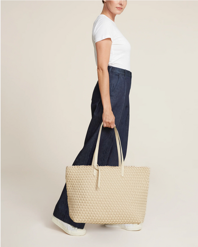 JETSETTER LARGE TOTE IN ECRU - Romi Boutique