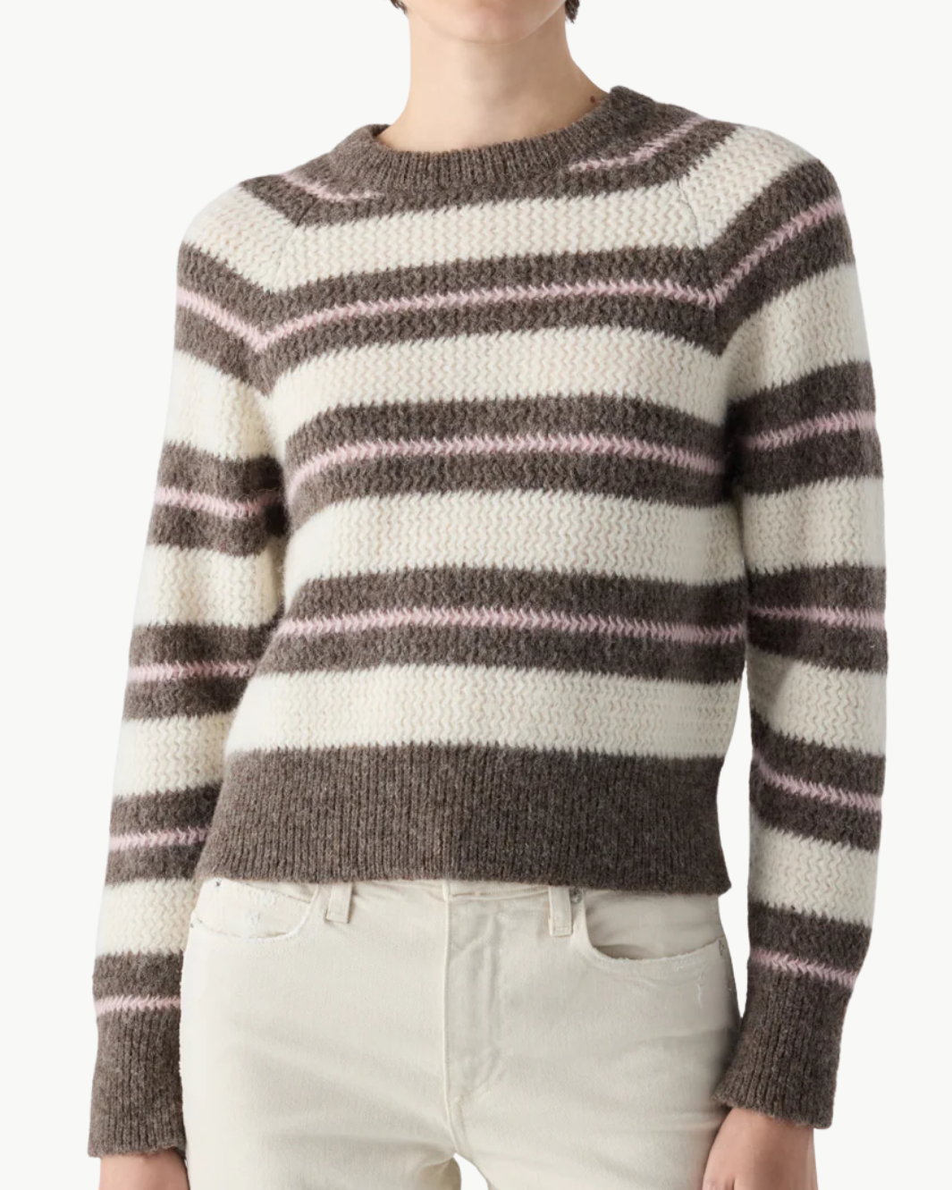 SYDNEY SWEATER IN COCOA/BONE MULTI