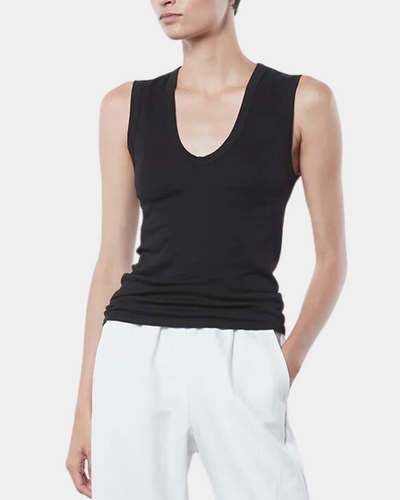 ESSENTIAL SLEEVELESS U IN BLACK