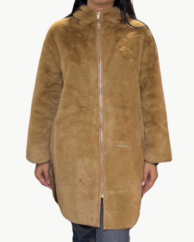 CARIBOU HOODED JACKET IN CAMEL