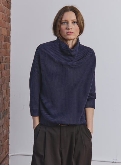 HALF CARDIGAN STITCH IN WILD PLUM - Romi Boutique
