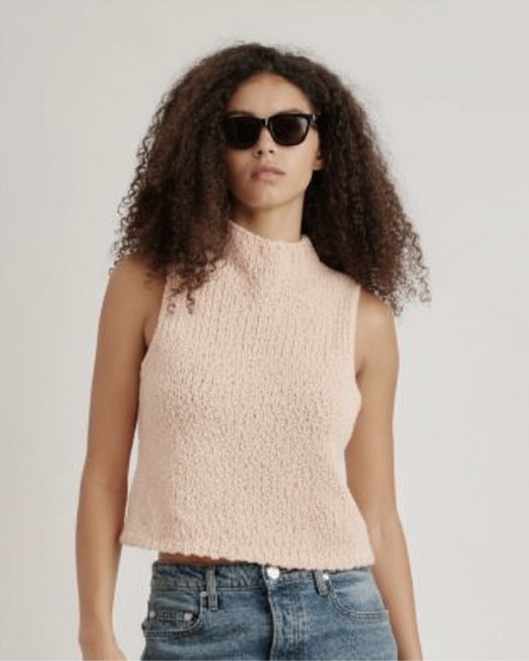 Sablyn ATTICUS ROLL NECK CROPPED TANK at Romi Boutique