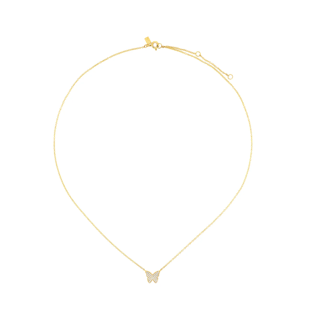 DIAMOND BUTTERFLY NECKLACE IN GOLD