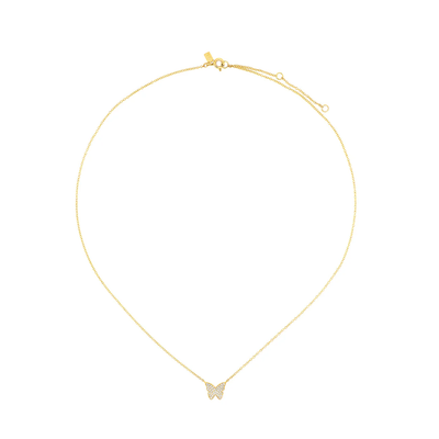 DIAMOND BUTTERFLY NECKLACE IN GOLD