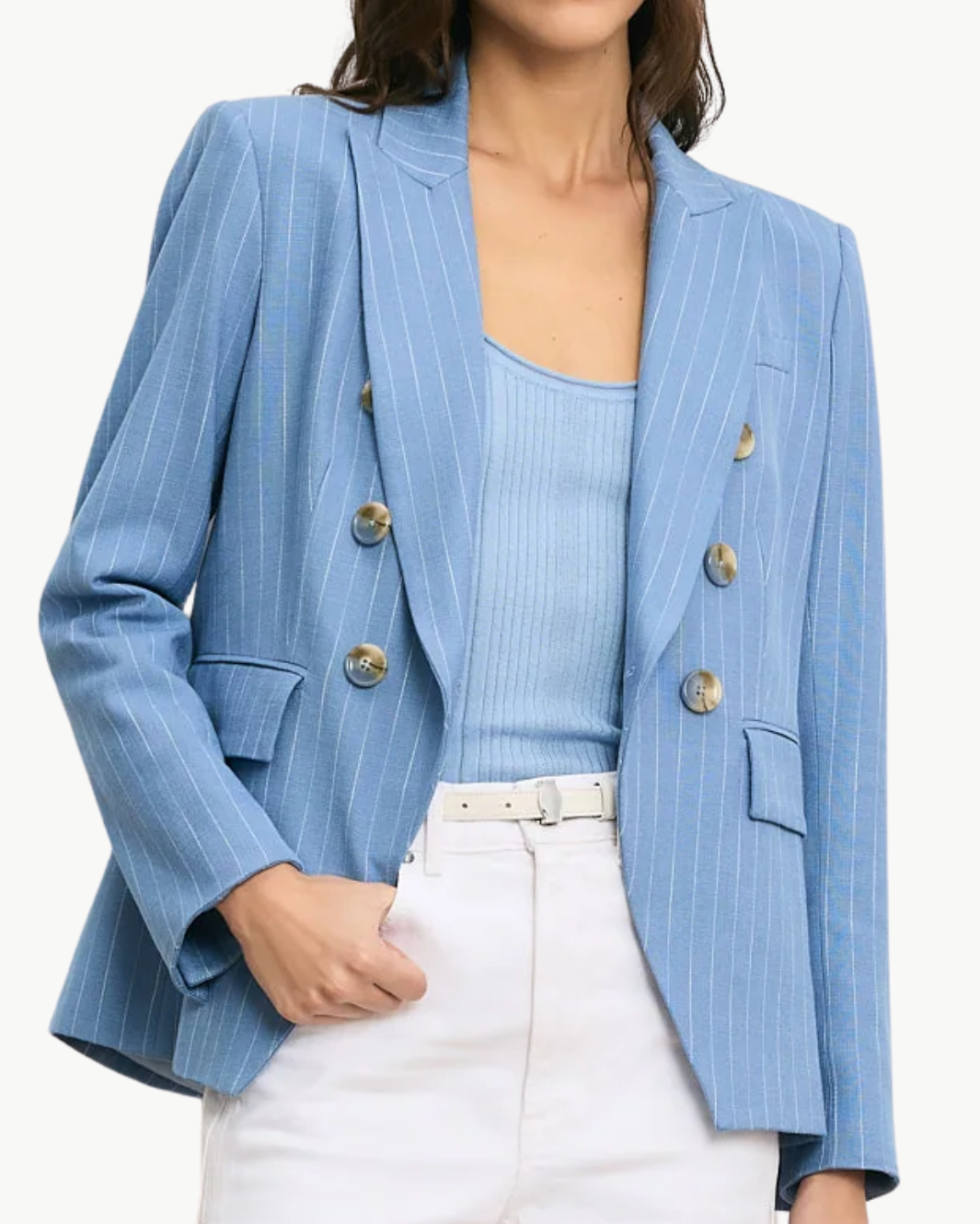 Veronica Beard MILLER PINSTRIPE DICKEY JACKET at Romi Boutique