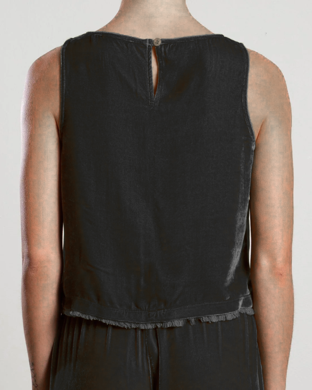 SYLVIE VELVET TANK IN BLACK